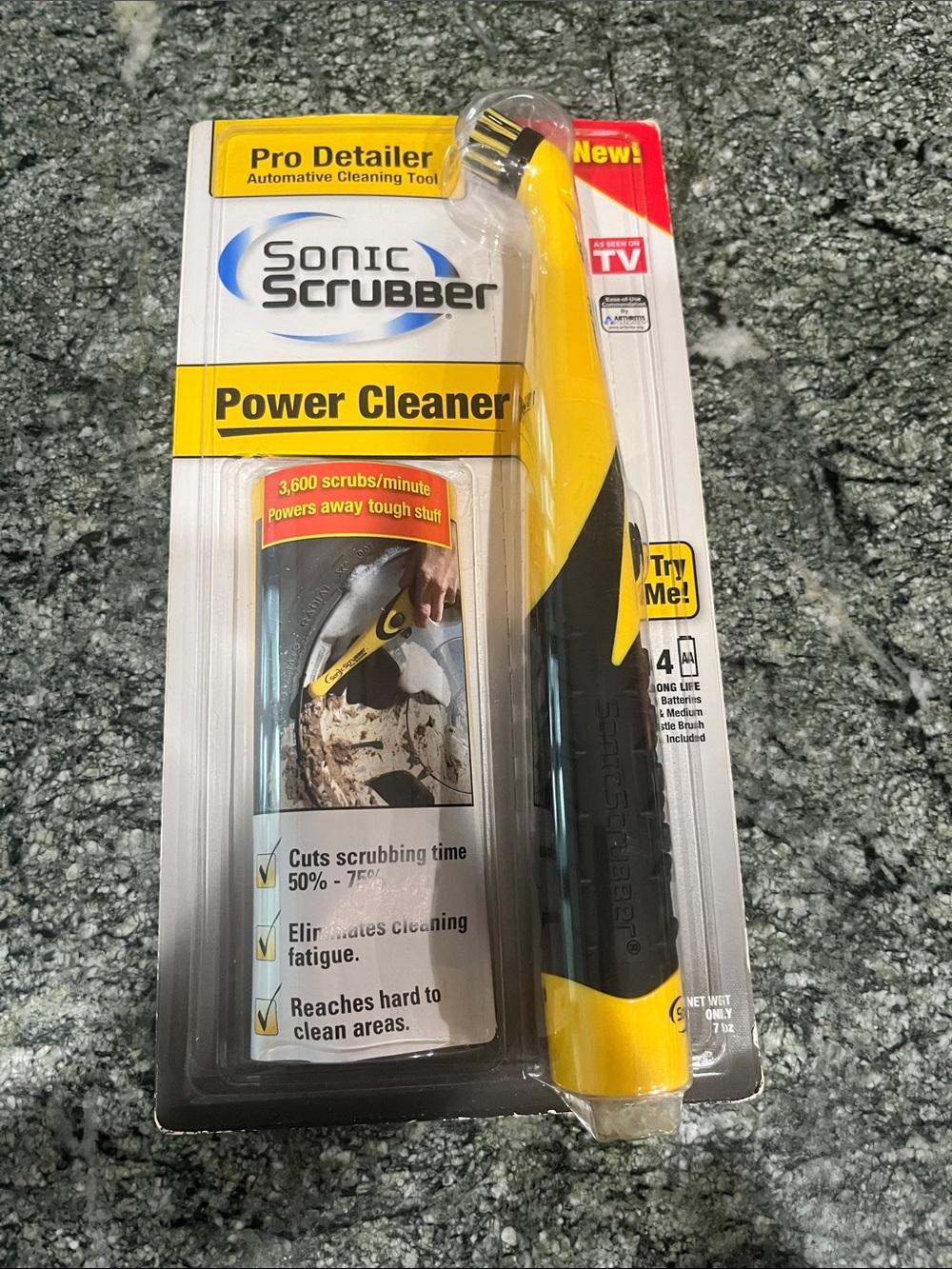 Sonic scrubber Power Cleaner - Yellow & Black